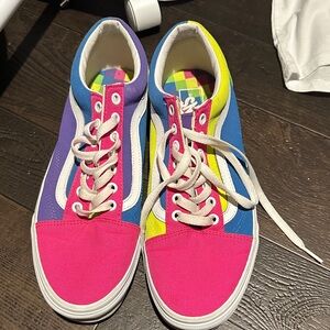 Vans Multicolor High-Top Sneakers - Pink, Blue, Purple, Yellow